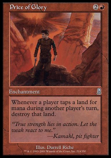 Magic the Gathering: Odyssey (Base Set) card 214 Price of Glory