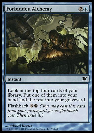 Magic the Gathering: Innistrad (Base Set) card 55 Forbidden Alchemy