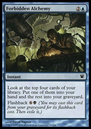 Magic the Gathering: Innistrad (Base Set) card 55 Forbidden Alchemy