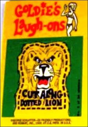 Laugh-In  (Sticker Set) card 5 Cut Along Dotted Lion