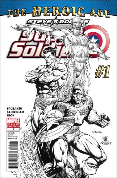 Steve Rogers: Super-Soldier issue 1-C David Finch Black and White 1:150 Cover
