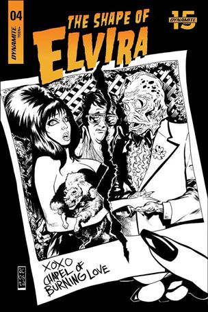 Shape of Elvira issue 4-G Dave Acosta 1:30 Black and White Cover