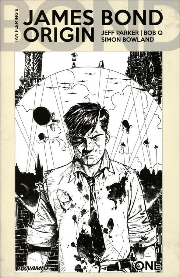 James Bond: Origin issue 1-I Kev Walker 1:25 Black & White Cover