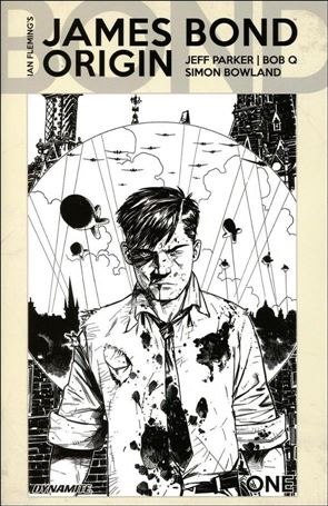 James Bond: Origin issue 1-I Kev Walker 1:25 Black & White Cover