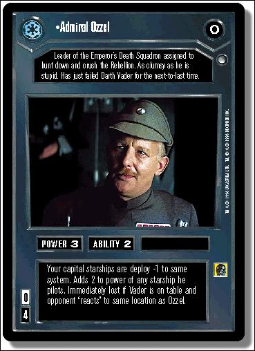 Star Wars: Hoth Limited (Base Set) card 3 Admiral Ozzel