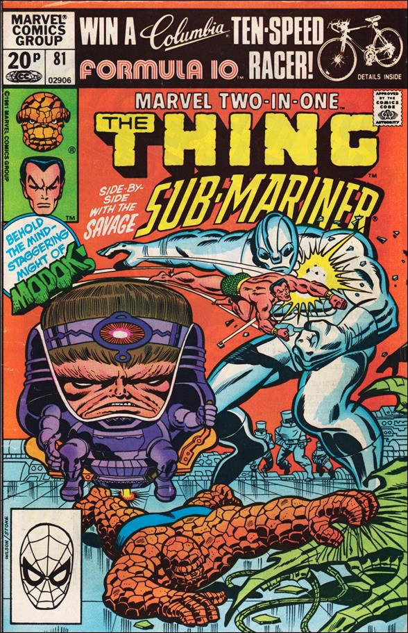 Marvel Two-in-One (1974) issue 81-C UK Price Cover