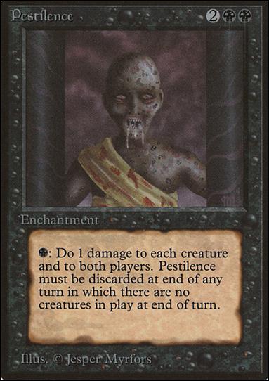 Magic the Gathering: Limited Edition Beta (Base Set) card 121 Pestilence