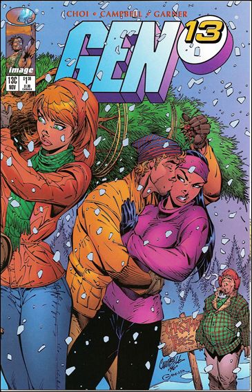 Gen13 (1995) issue 13C-B Wraparound Christmas Cover