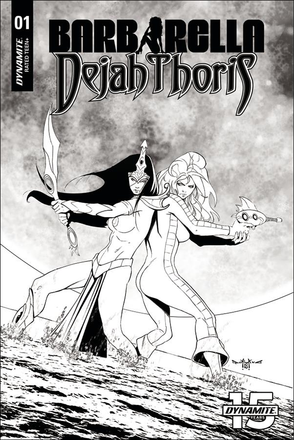 Barbarella / Dejah Thoris issue 1-J Pasquale Qualano 1:50 Black & White Cover