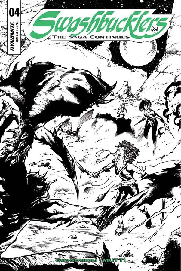 Swashbucklers: The Saga Continues issue 4-D Andrea Mutti 1:20 Black & White Cover