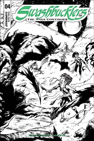 Swashbucklers: The Saga Continues issue 4-D Andrea Mutti 1:20 Black & White Cover