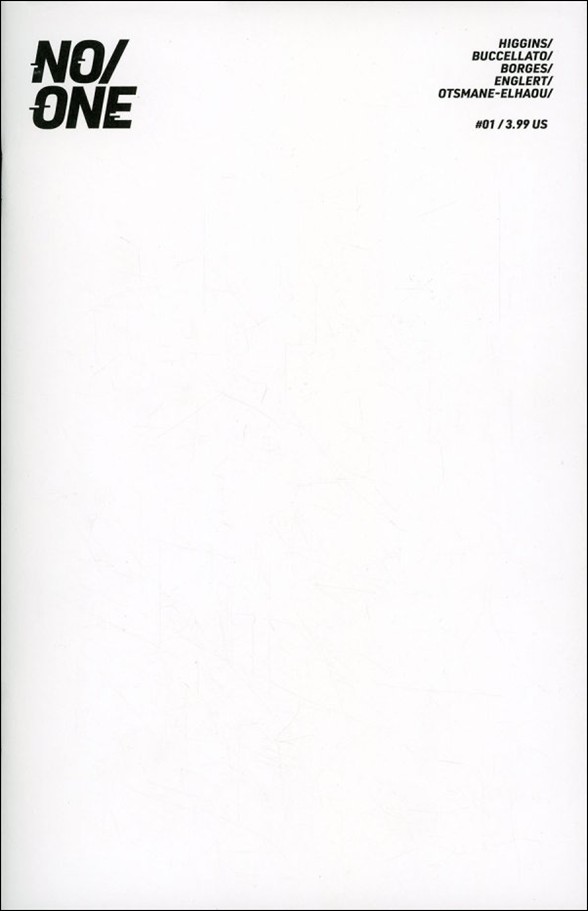 No/One issue 1-E Blank Sketch Cover