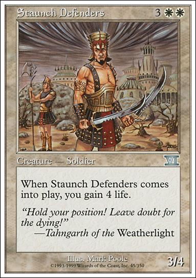 Magic the Gathering: 6th Edition (Base Set) card 45 Staunch Defenders