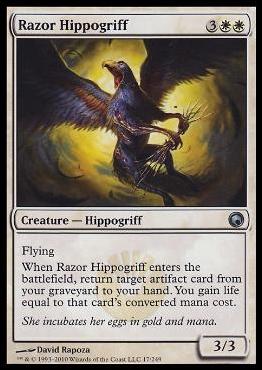 Magic the Gathering: Scars of Mirrodin (Base Set) card 17 Razor Hippogriff