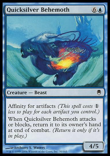 Magic the Gathering: Darksteel (Base Set) card 30 Quicksilver Behemoth