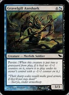 Magic the Gathering: Shadowmoor (Base Set) card 164 Gravelgill Axeshark