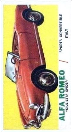 Sports Cars (1961) (Base Set) card 49 Alfa Romeo 
