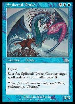 Magic the Gathering: Prophecy (Base Set) card 48 Spiketail Drake