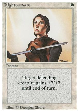 Magic the Gathering: Revised (Base Set) card 37 Righteousness