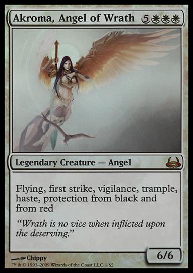 Magic the Gathering: Duel Decks: Divine vs. Demonic (Base Set) card 1 Akroma, Angel of Wrath