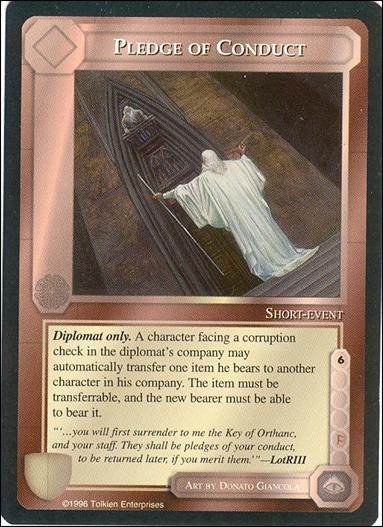 Middle-Earth: The Dragons (Base Set) card 115 Pledge of Conduct