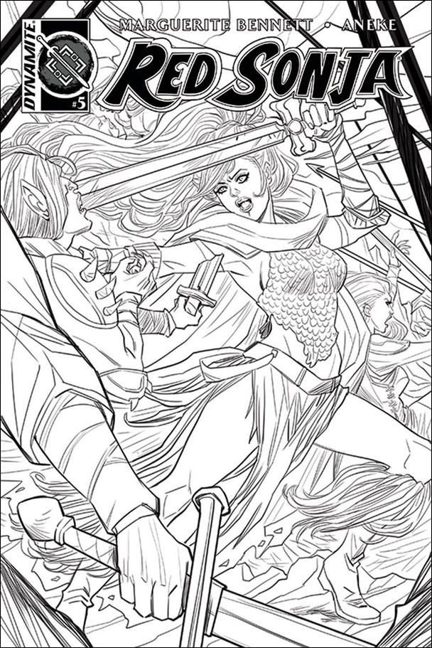 Red Sonja (2016/01) issue 5-B B&W Incentive Cover