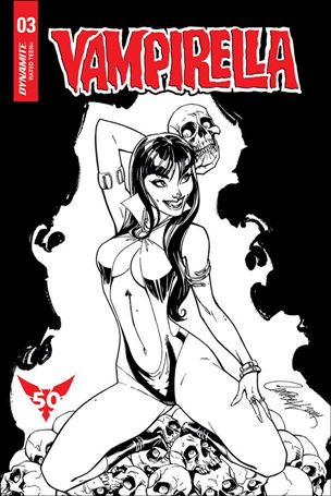 Vampirella (2019) issue 3-O J. Scott Campbell 1:50 Black & White Cover