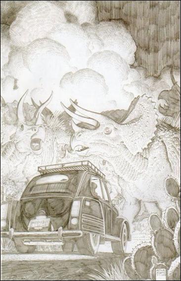 Jurassic Park (2010) issue 2-C Art Adams 1:10 Virgin Sketch Cover