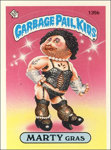 Garbage Pail Kids: Series 04 (Base Set) card 135b Marty Gras