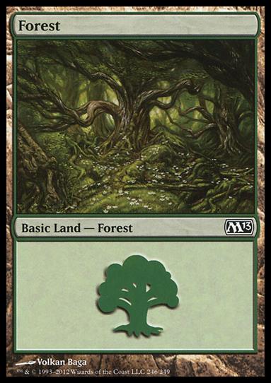 Magic the Gathering: 2013 Core Set (Base Set) card 246 Forest