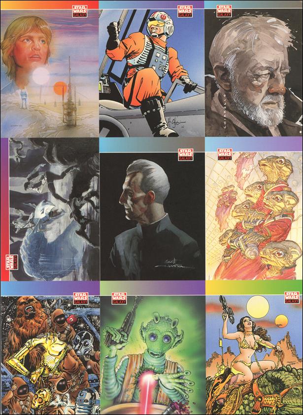 Star Wars Galaxy: Series 1 (Promo) card nn-12 9-up Sheet
