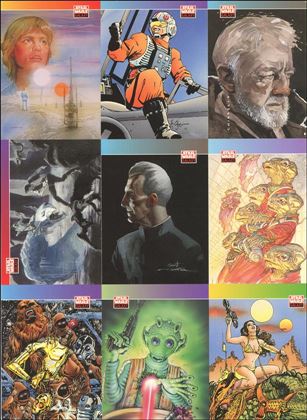 Star Wars Galaxy: Series 1 (Promo) card nn-12 9-up Sheet