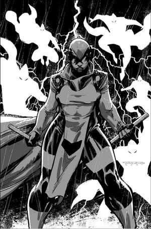 Skybound X issue 4-D Khary Randolph 1:10 Black & White Virgin Cover