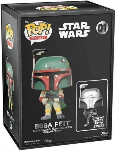 POP! Die-Cast Star Wars figure 1-B Boba Fett (Silver) Chase Funko Shop Exclusive