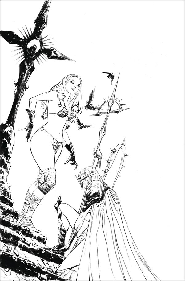 Sonjaversal issue 4-W Jae Lee 1:50 Black & White Virgin Cover