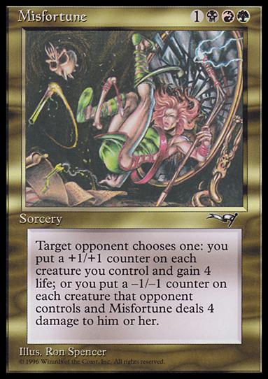 Magic the Gathering: Alliances (Base Set) card 110 Misfortune