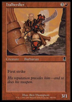 Magic the Gathering: Odyssey (Base Set) card 196 Halberdier