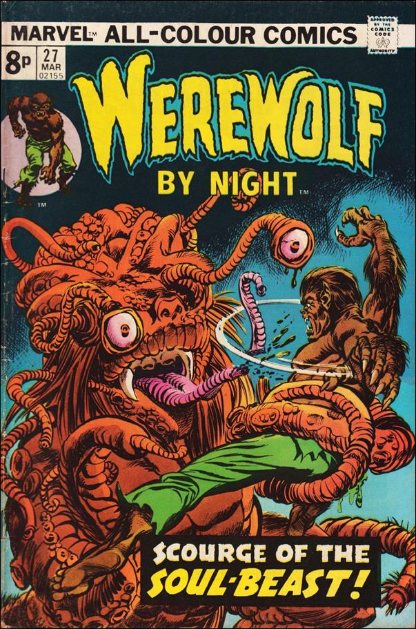 Werewolf by Night (1972) issue 27-B UK Price Cover
