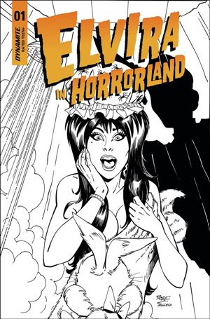 Elvira in Horrorland issue 1-G John Royle 1:20 Black & White Cover