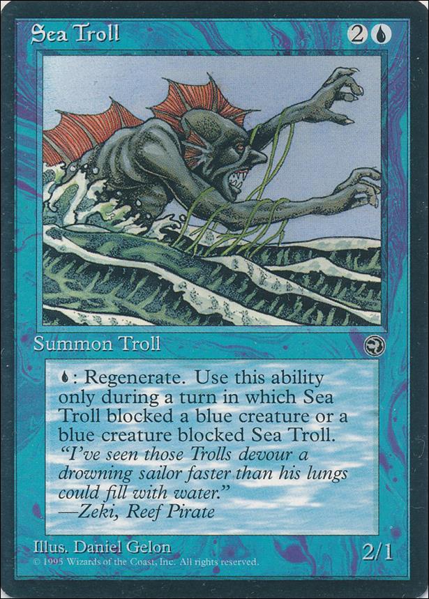 Magic the Gathering: Homelands (Base Set) card 39 Sea Troll