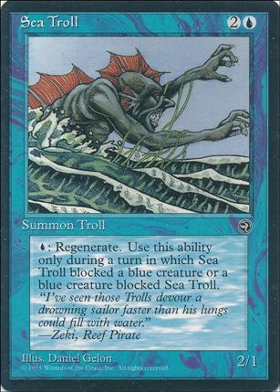 Magic the Gathering: Homelands (Base Set) card 39 Sea Troll