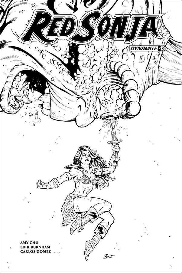 Red Sonja (2017) issue 13-G Brent Schoonover B&W  Cover