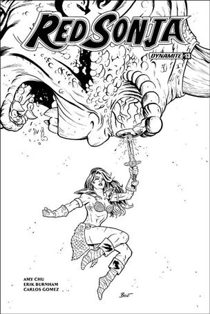 Red Sonja (2017) issue 13-G Brent Schoonover B&W  Cover