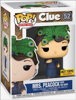POP! Retro Toys figure 52 Mrs. Peacock with the Knife Hot Topic