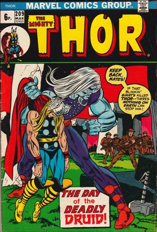 Thor (1966) issue 209-B UK Price Cover