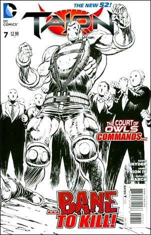Talon (2012) issue 7-B Wraparound 1:25 Black and White Cover