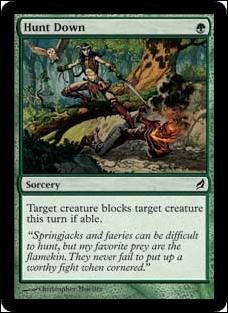 Magic the Gathering: Lorwyn (Base Set) card 218 Hunt Down