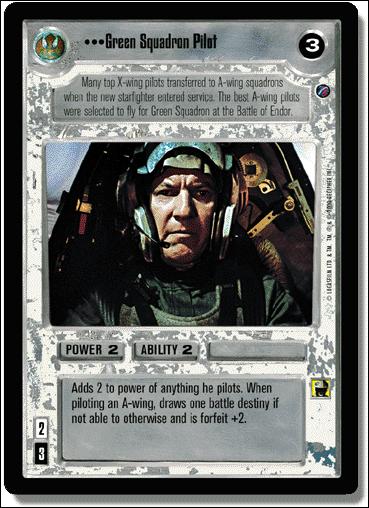 Star Wars: Death Star II Limited (Base Set) card 108 Green Squadron Pilot
