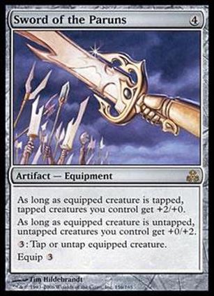 Magic the Gathering: Guildpact (Base Set) card 156 Sword of the Paruns