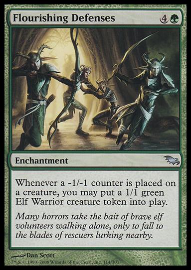 Magic the Gathering: Shadowmoor (Base Set) card 114 Flourishing Defenses